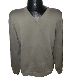 Eddie Bauer Men's Olive Green V-Neck Sweater Size M
